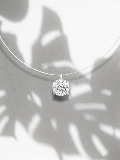 Diamond necklace on a cord