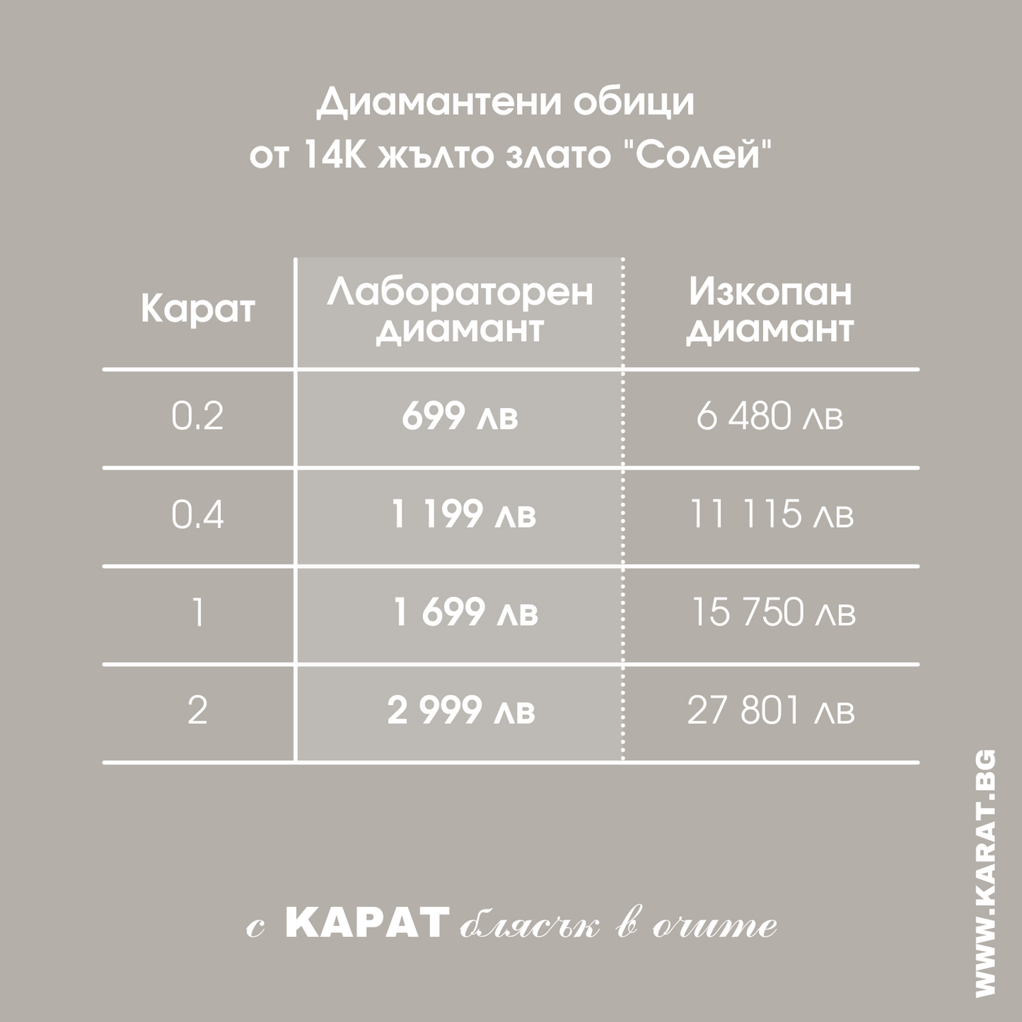 14K yellow gold diamond earrings "Soley"