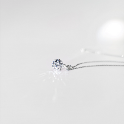 Диамантено колие от 14К бяло злато "Аурелия"