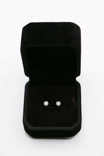 14K yellow gold diamond earrings "Soley"