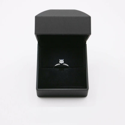 Годежен пръстен Солитер от сребро с диамант "Рея"