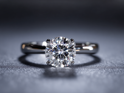 Engagement ring "Cupid" with exclusive diamond "Hearts and arrows"