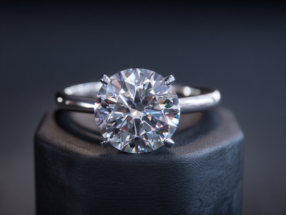 Engagement ring "Cupid" with exclusive diamond "Hearts and arrows"