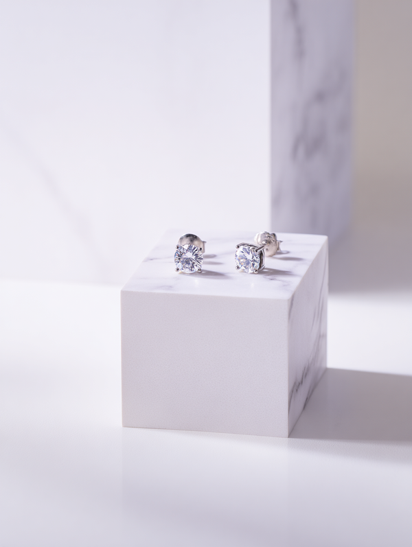 Обици "Астрея" от бяло злато - Karat Bulgaria