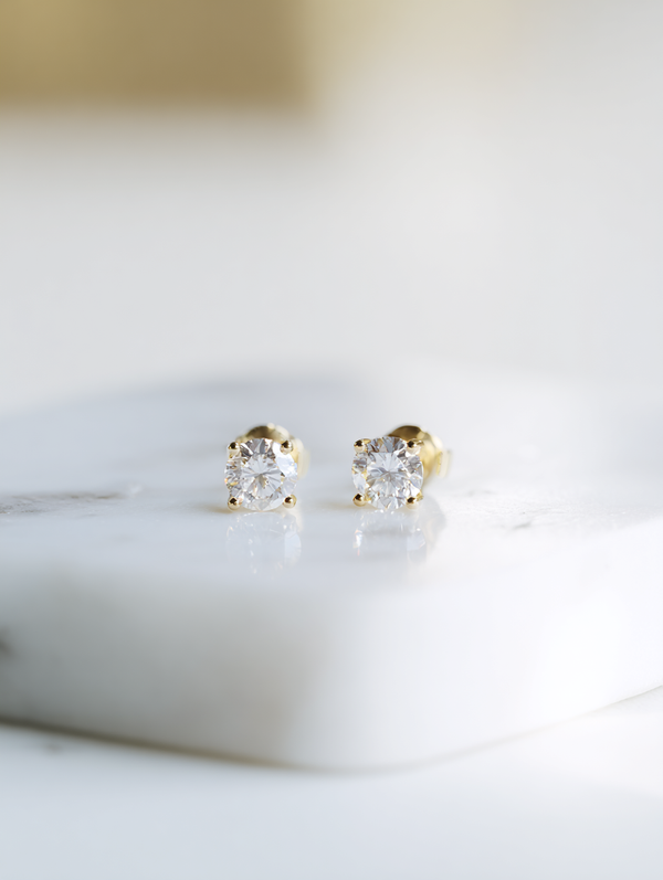 Обици "Солей" от жълто злато - Karat Bulgaria