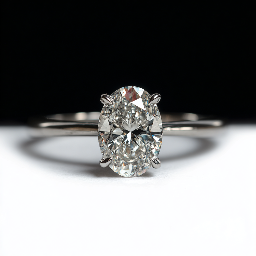 Пръстен „Кристалия“ с овален диамант