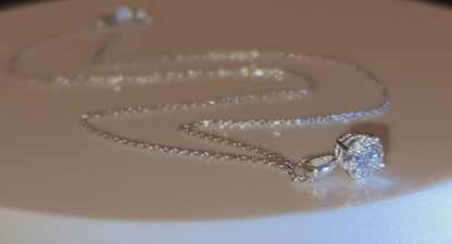 Диамантено колие от 14К бяло злато "Аурелия"