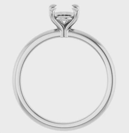 Платинен пръстен с овален диамант „Фростина“