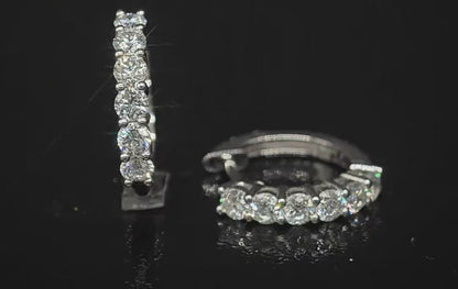 Diamond hoop earrings "Halo Eclipse"