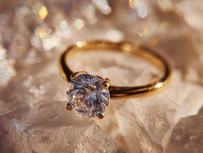 Пръстен от 14К жълто злато "Жадор"