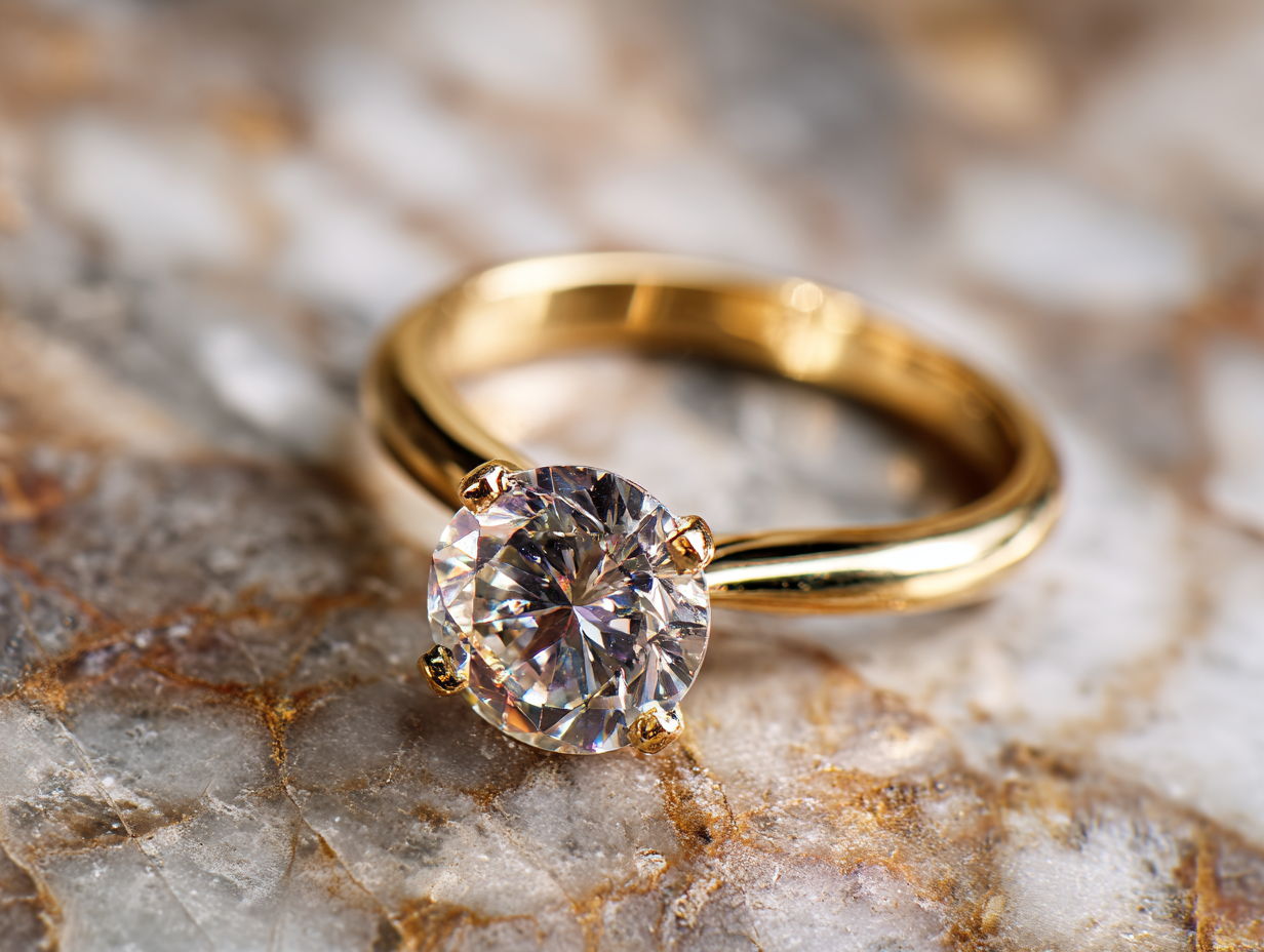 Пръстен от 14К жълто злато "Жадор"