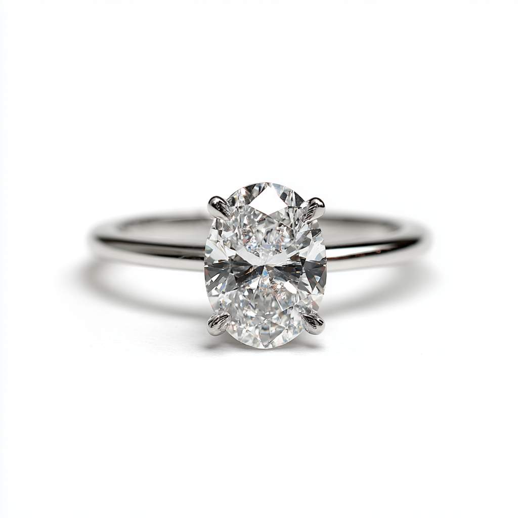 Пръстен „Кристалия“ с овален диамант