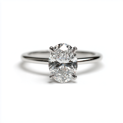 Пръстен „Кристалия“ с овален диамант