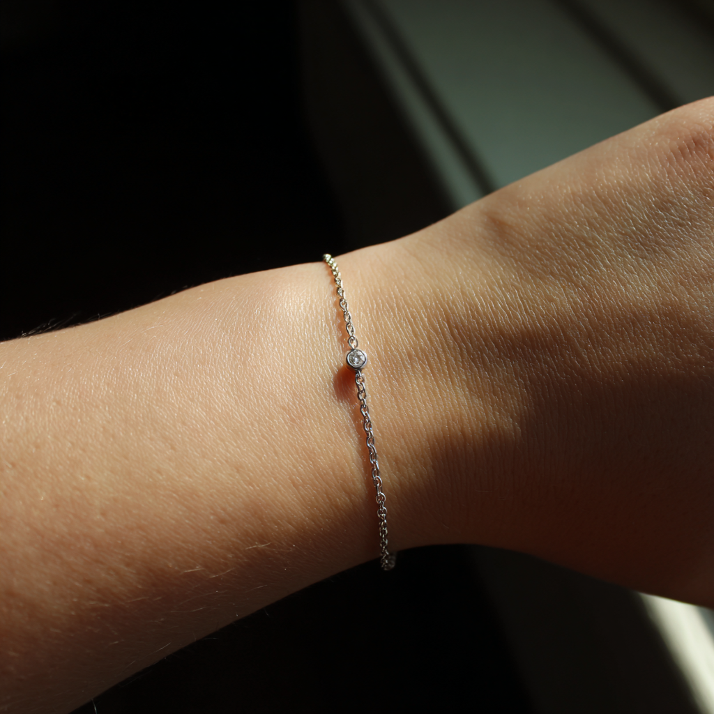 Гривна с лаб. диамант "Старлет"