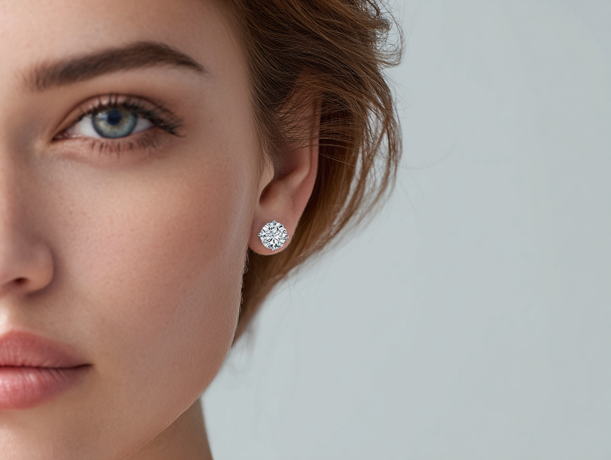 Diamond earrings in platinum "Zanaya"